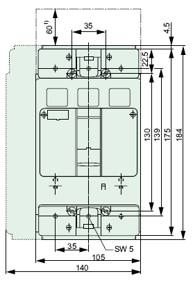 NZM7A-90N-NA-M8 Dimensions