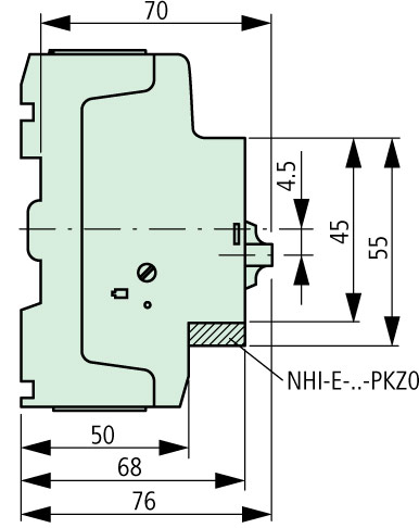 XTPR2P5BC1NL Side Dimensions