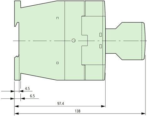 DILM32 Side Dimensions