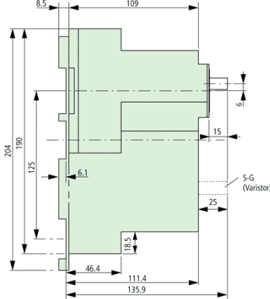 PKZ2/ZM-2.4/S-SP Dimensions