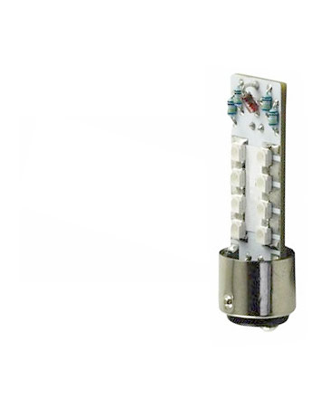 White 12 Vac/Vdc - Cylindrical LED Unit, Steady Only