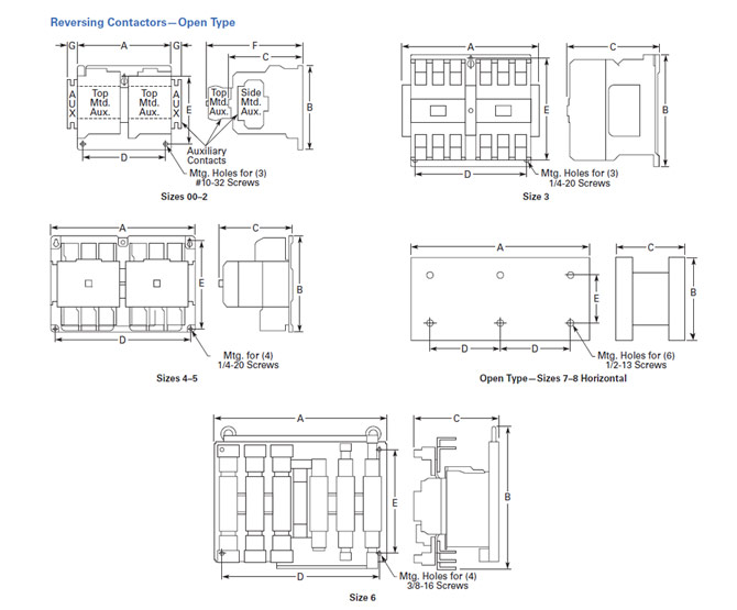 Nema Contactor Size Chart