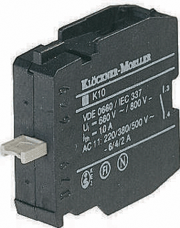 EK01 and EC02 Klockner Moeller EMO button 38 mm with 2 contactors 