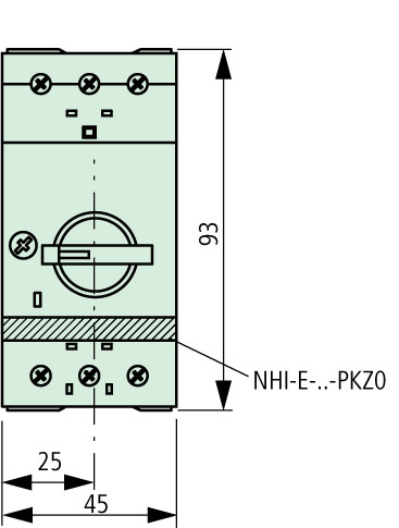 XTPR1P6BC1NL Front Dimensions