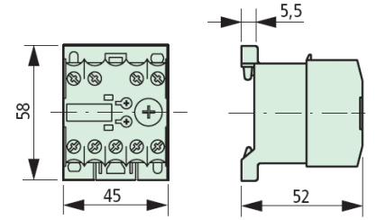 DILET11-30-A Electronic Timing Relay On-Delay Dimensions