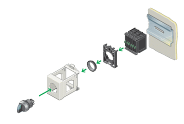 DIN Rail Mounting for M22 Selector Switches