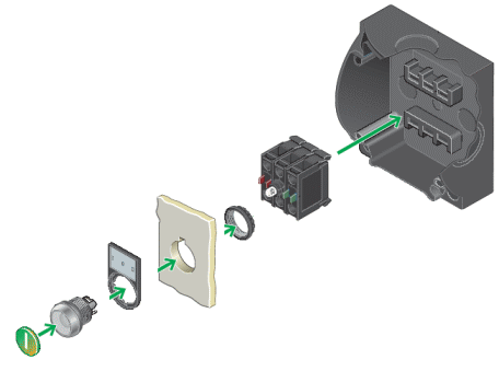 Enclosure Mounting for M22 Pushbuttons