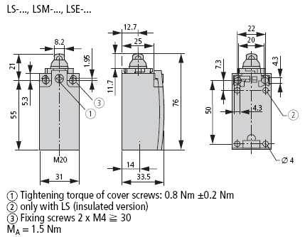 LS-11S/P Dimensions